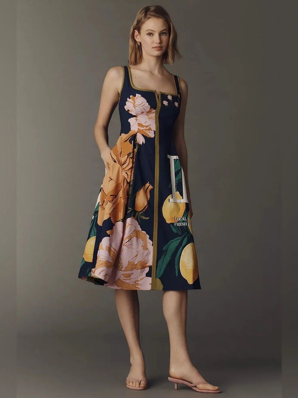 Anthropologie Maeve Arlette Midi Dress Size L